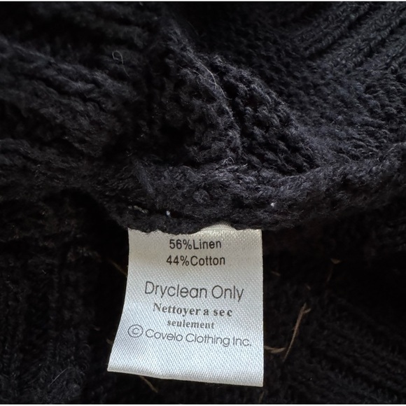 Cevelo Black Cardigan Embellished Appliqué - Picture 13 of 15